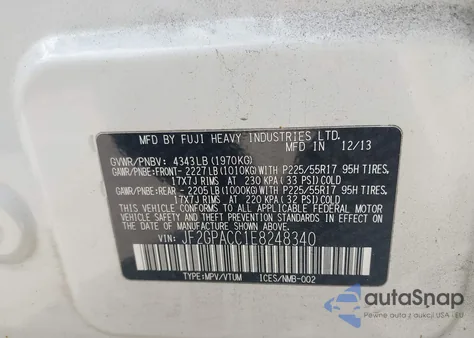 2014 Subaru Xv Crosstrek 2.0I Premium from USA, damaged, VIN JF2GPACC1E8248340